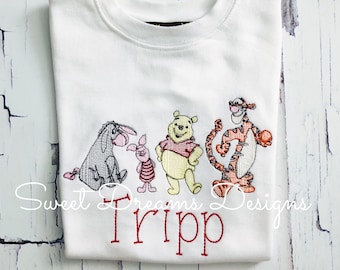 Pooh and Friends Shirt - Winnie the Pooh Shirt For Boys - Boy Pooh Bear tee Shirt