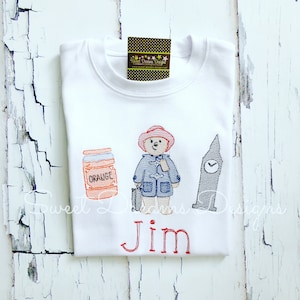 Brown Bear Shirt Bear with Marmalade Shirt For Boys Boy Bear with Suitcase tee Shirt Paddington image 1