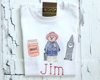 Brown Bear Shirt - Bear with Marmalade Shirt For Boys - Boy Bear with Suitcase tee Shirt - Paddington