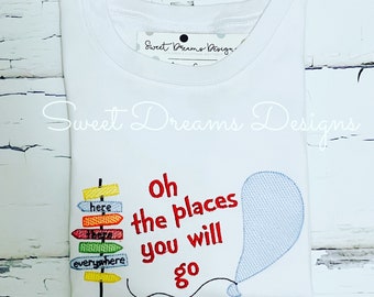 Oh the Places You’ll Go Shirt - Dr. Shirt For Boys - Boys Reading Shirt - Read Across America - School Shirt