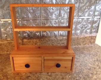 Spice Rack With Recipe Drawers