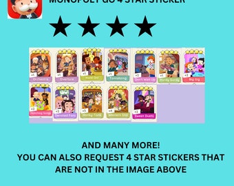 Monopoly GO 4 Star Stickers for Sale