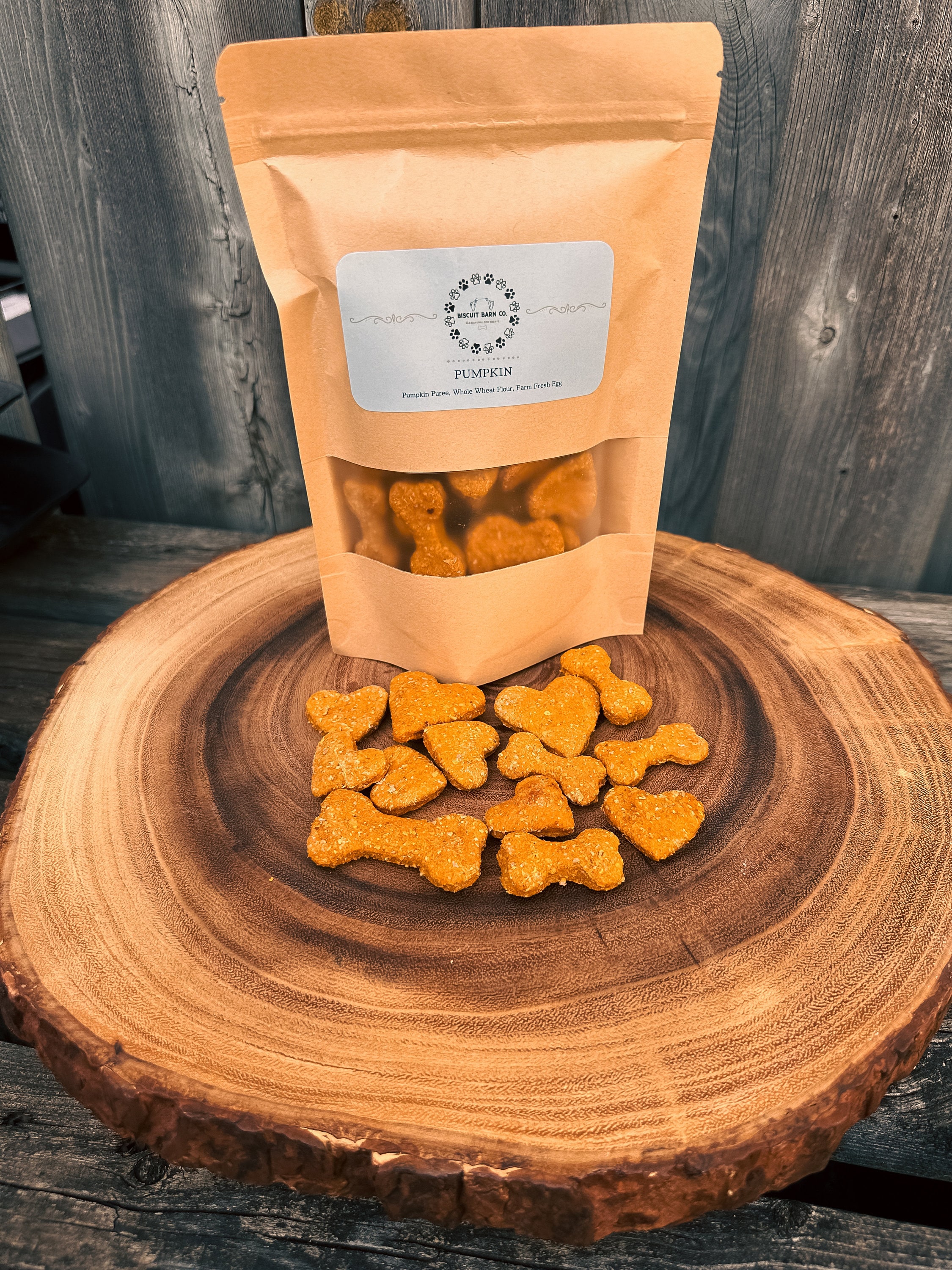 Wheat Flour Dog Biscuits With Pumpkin And Peanut Butter Pumpkin