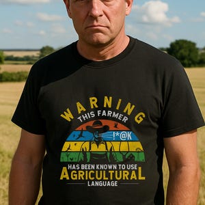 Chemise drôle de protestation d'agriculteur, langue agricole, t-shirt d'humour rural, cadeau satirique de la vie à la ferme.