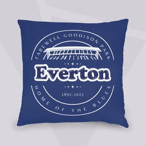 Personalizable Farewell Goodison Park Everton Fans Cushion.