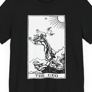 O cartão do CEO, Rider Waite Tarot, guerra de classes, karma, ocultismo, camisa gótica/punk para anarquista, esquerdista, comunista, socialista, antifa, antifascista