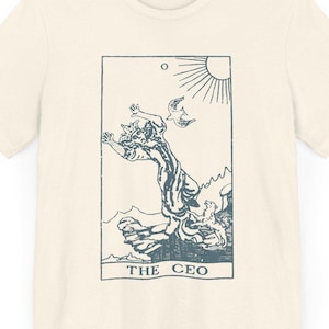 De CEO-kaart, Rider Waite Tarot, klassenoorlog, karma, occult, heksachtig, shirt voor anarchist, links, communist, socialist, antifa, antifascist