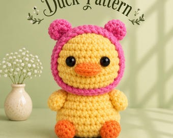 Duck Amigurumi Crochet Pattern PDF | Cute No Sew Duck Plush | Easy Beginner Crochet Pattern | Kawaii Farm Animal Toy | Instant Download PDF