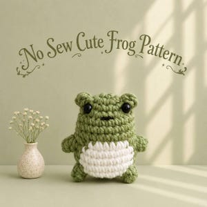 No Sew Frog Crochet Pattern PDF, Frog Amigurumi Pattern, Easy Frog Plush Tutorial, Cute Kawaii Frog, Beginner Crochet Pattern, Cute Frog