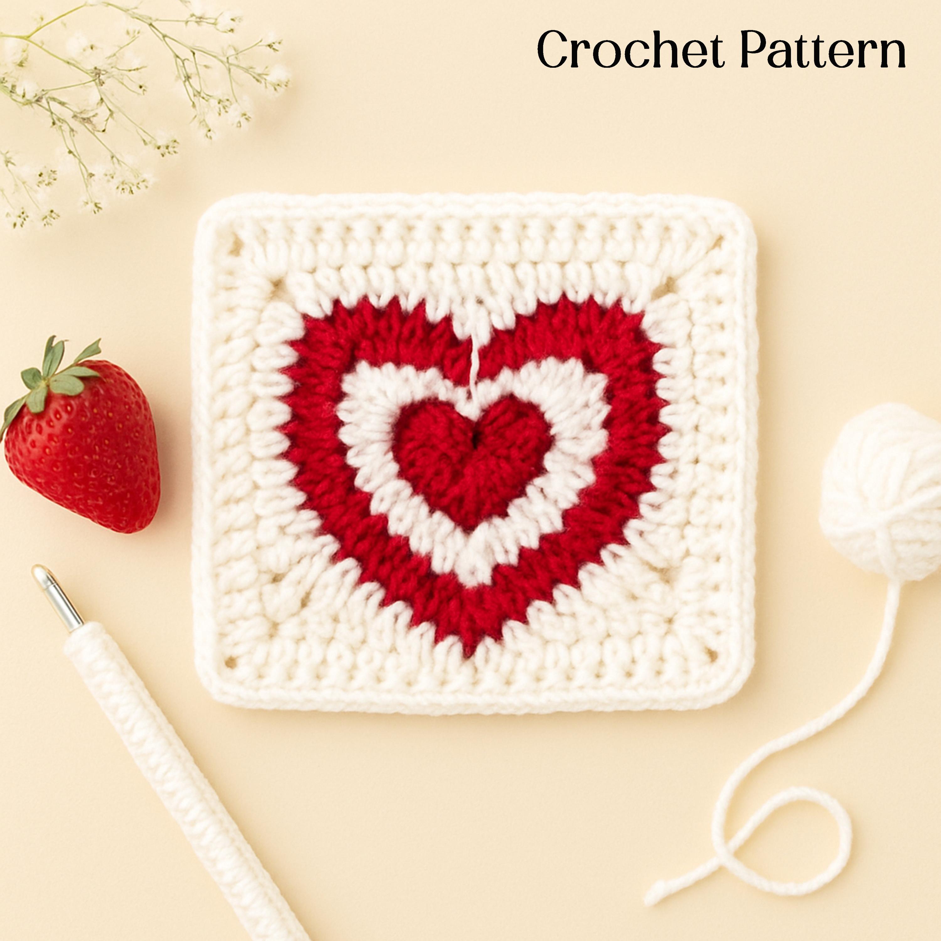 30 Valentine Crochet Patterns to Make for Gifts, Decor, and Cozy Seasonal Touches 11 Heart Granny Square Pattern