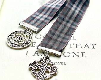 Bookmark, Outlander inspired, Book mark, tartan ribbon, scottish, Highlands, Scotland, celtic, Highlander, handmade