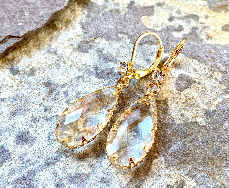crystal magic gold plated fandom drop earrings dewdrop Earrings handmade elves jewelry zirkon faerie jewelry teardrop cosplay