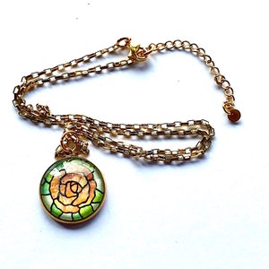Azriel rose necklace, Sarah J. Maas licensed, fantasy jewelry, cosplay jewelry, fandom jewelry, handmade image 4