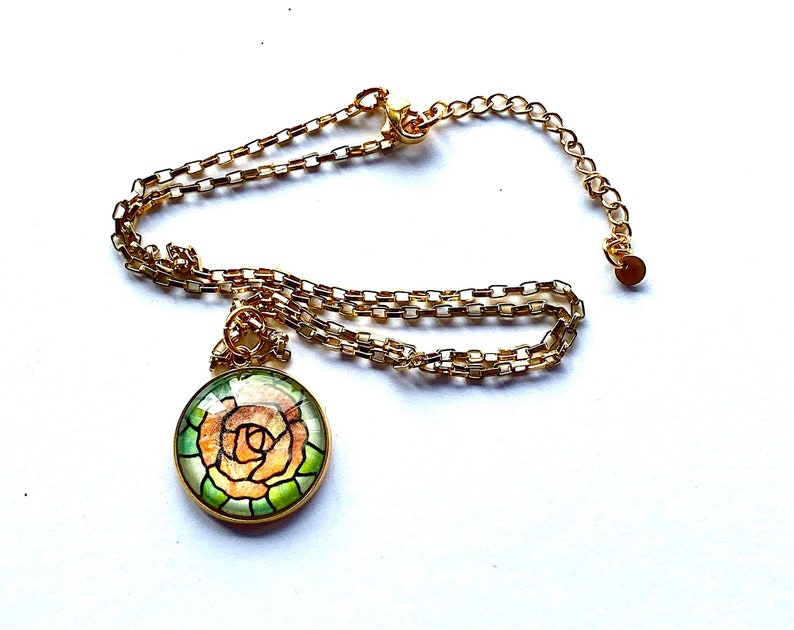 Azriel rose necklace, Sarah J. Maas licensed, fantasy jewelry, cosplay jewelry, fandom jewelry, handmade image 4