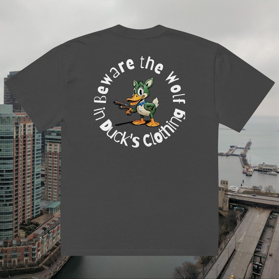 QUACK Beware the Wolf Graffiti Graphic Streetwear Tee BLACK - Etsy