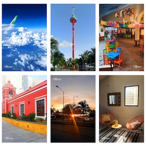 Ensemble de 10 photos du Mexique, photo de l'auteur mexicain, pas de cartes postales, 3,5 x 3,5 x 10 pouces
