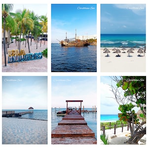Conjunto de 10 fotos do Mar do Caribe, foto do autor do Mar do Caribe, não cartões postais, 3,5 x 3,5, 4 x 6, 8,5 x 11 polegadas