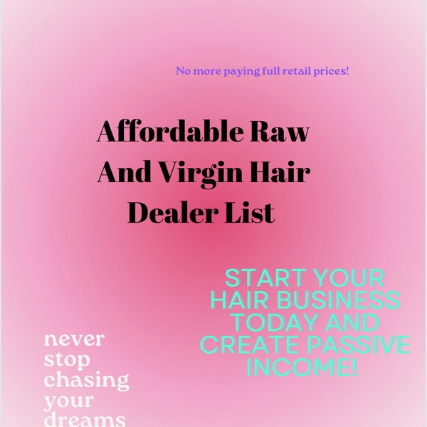 Affordable Raw, Virgin, and Unprocessed hair vendors list