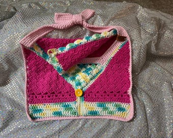 Crossbody Bible Bag - Happy Colors- Crocheted by Janelle