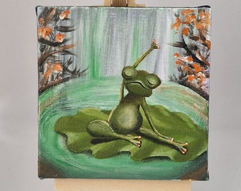 Yoga Frogs Mini Paintings