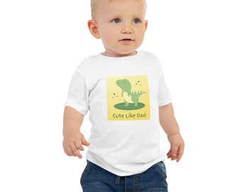 Mignon comme papa, t-shirt bébé en jersey à manches courtes