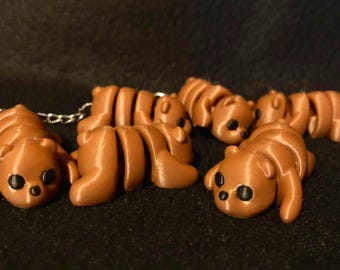 Llavero de oso Fidget impreso en 3D - Fidget impreso en 3D - Animal impreso en 3D - Llavero impreso en 3D