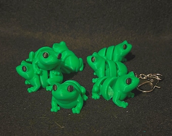 Llavero de rana antiestrés impreso en 3D - Animal antiestrés impreso en 3D - Llavero impreso en 3D
