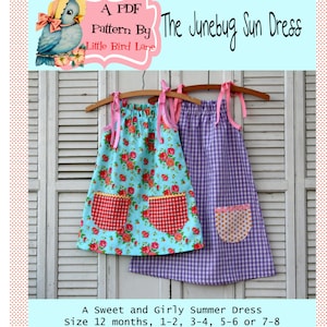 Instant Download The Junebug Sun Dress PDF Sewing Pattern DIY Tutorial Little Bird Lane Size 12 Mo to Size 7-8 image 3