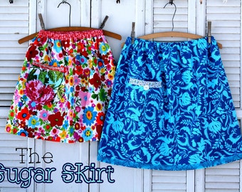 Instant Download The SUGAR Skirt DIY Tutorial PDF Pattern Ebook Sizes 12 months to 12 14 Youth and Women