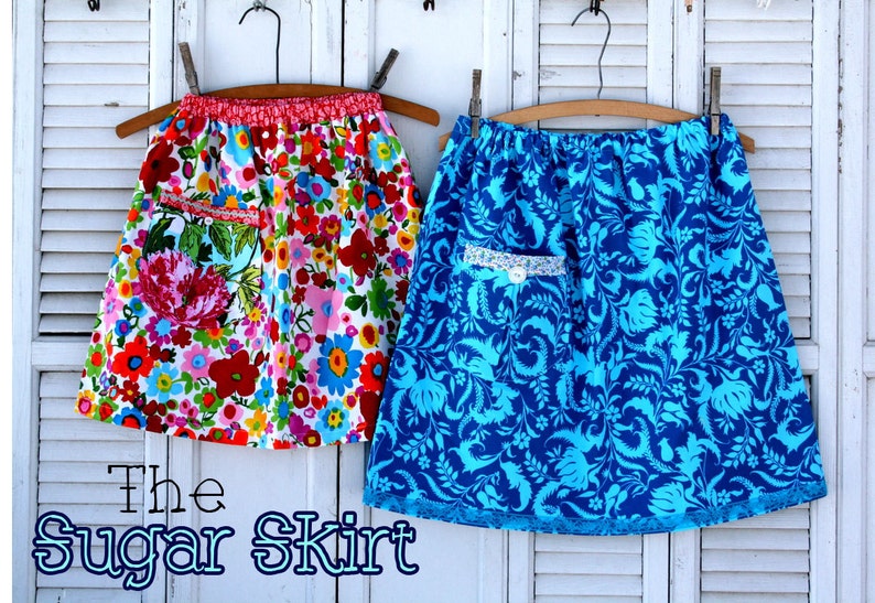 Instant Download The SUGAR Skirt DIY Tutorial PDF Pattern Ebook Sizes 12 months to 12 14 Youth and Women image 1