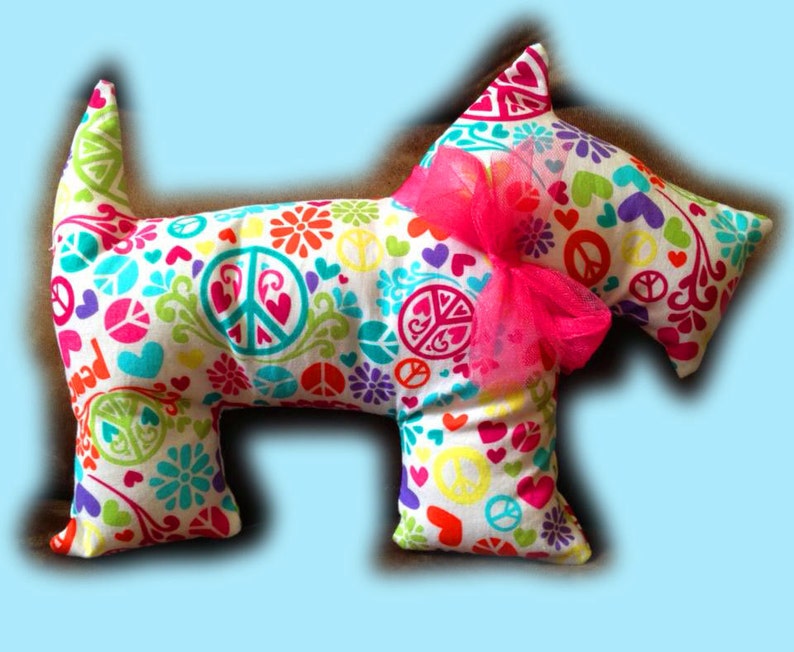 Instant Download 1/2 Yard Scotties Scotty Dog Plush Pattern Pillow DIY Sewing Tutorial image 4