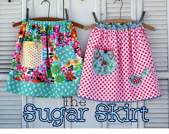 The SUGAR Skirt Instant Download DIY Tutorial PDF Pattern Ebook Sizes 12 months to 12 14 Youth and Women