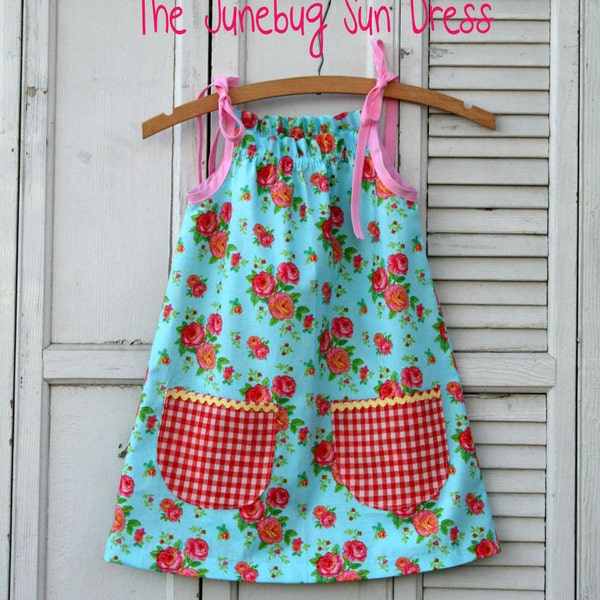 Instant Download De Junebug Sun Dress PDF Naaipatroon DIY Tutorial Little Bird Lane Maat 12 Mo tot maat 7-8