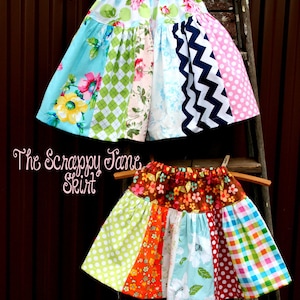 The Scrappy Jane Skirt Instant Download DIY Tutorial PDF Pattern Ebook Little Bird Lane Sizes 12 months to 12 Youth