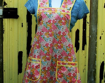 Instant Download Vintage Betty a Vintage Feedsack Style Kitchen Apron Pattern PDF Easy to Sew