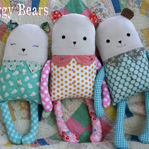 Instant Download Huggy Bears Pattern for 16 or 18 Plush Bear Toy Doll DIY Sewing Tutorial image 2