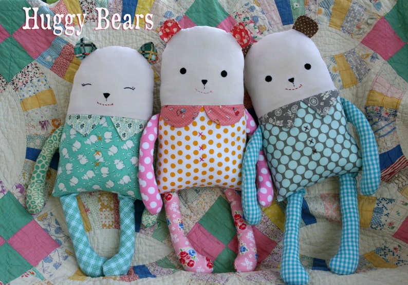 Instant Download Huggy Bears Pattern for 16 or 18 Plush Bear Toy Doll DIY Sewing Tutorial image 2