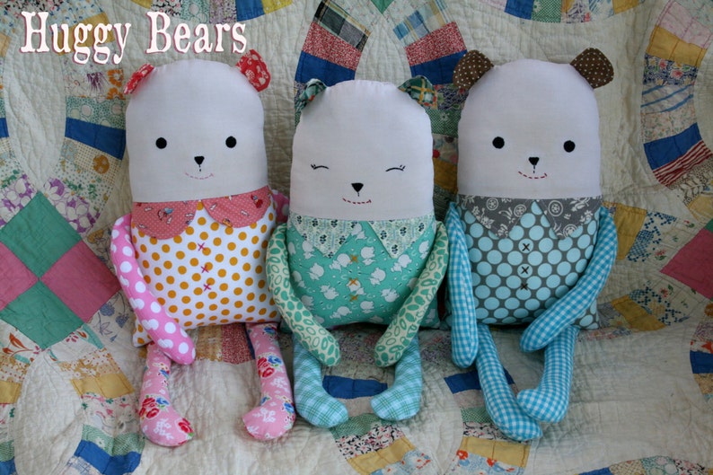 Instant Download Huggy Bears Pattern for 16 or 18 Plush Bear Toy Doll DIY Sewing Tutorial image 4