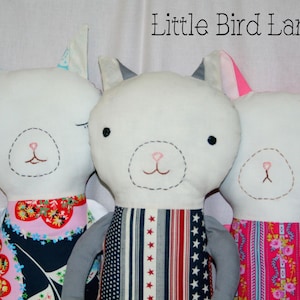 Instant Download Kitty Cat Rag Doll 17 Inch Tall DIY Sewing Tutorial