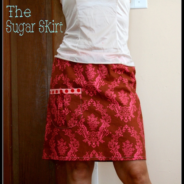 The SUGAR Skirt Instant Download DIY Tutorial PDF Pattern Ebook Sizes 12 months to 12 14 Youth and Women