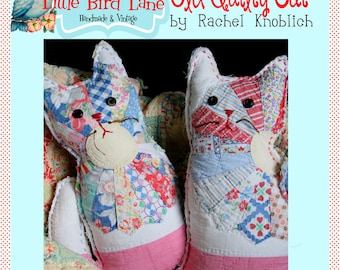 Instant Download Old Quilty Kitty PDF Sewing Pattern DIY Tutorial Little Bird Lane EASY