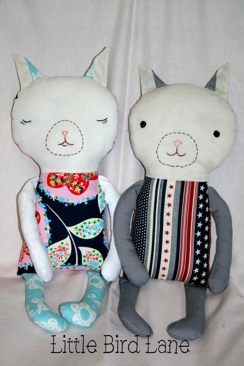 Instant Download Kitty Cat Rag Doll 17 Inch Tall DIY Sewing Tutorial image 4