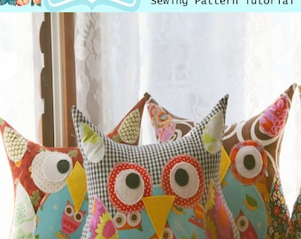 Instant Download Treasury Item PATTERN The 1/2 Yard Stuffy WHO Plush Owl Pillow Sewing Pattern