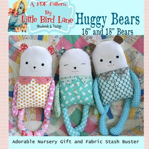 Instant Download Huggy Bears Pattern for 16 or 18 Plush Bear Toy Doll DIY Sewing Tutorial image 5