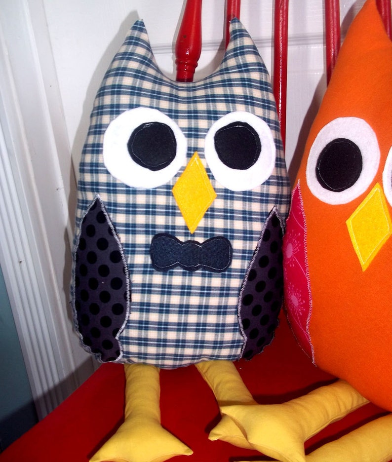 1/2 Yard Owl Owlbert and Daisy Sew Cute Plush Owls To Make | Etsy