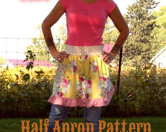 Instant Download Cowgirl Cutie Half Apron Pattern PDF Easy to Sew Kitchen Vintage Market