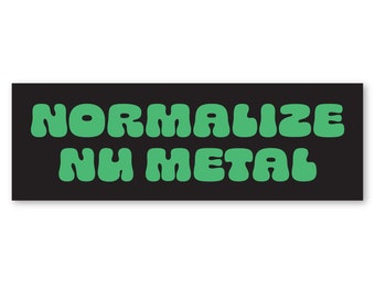 Normalize Nu Metal Sticker - Waterproof Water Bottle Stickers Numetal Bumper Car Sticker Slap Adhesive Vinyl Limp Bizkit Korn Fred Durst