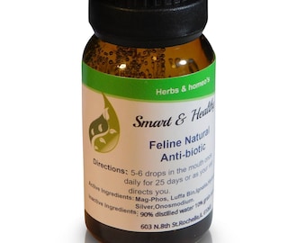 Feline Natural Anti-biotic. Homeopathic, for the health & wellbeing of your cat.