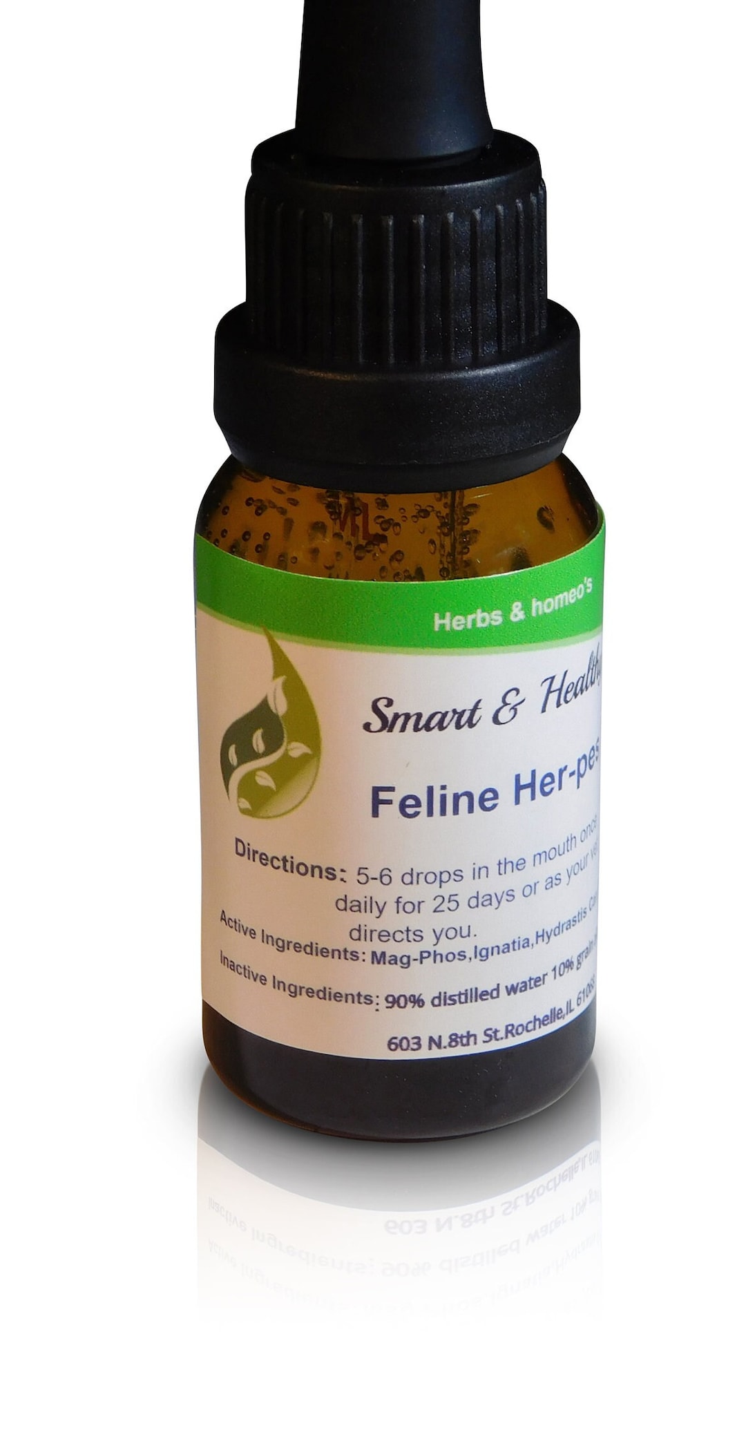 Illustration of Feline Hairball Homeopathic Remedy With Homeopathic Senega