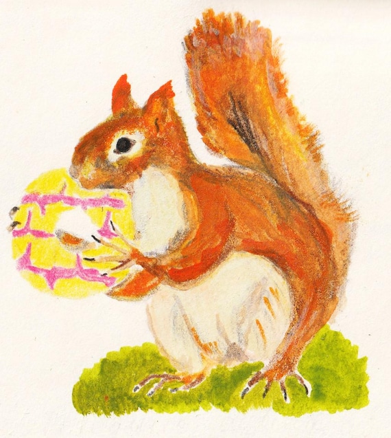 Party Ring Squirrel | Mini Art Print